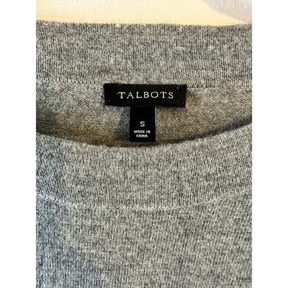 Talbots Womens Wooly Sheep Crew Neck Pullover Sweater Grey Wool Blend Small - Picture 4 of 6